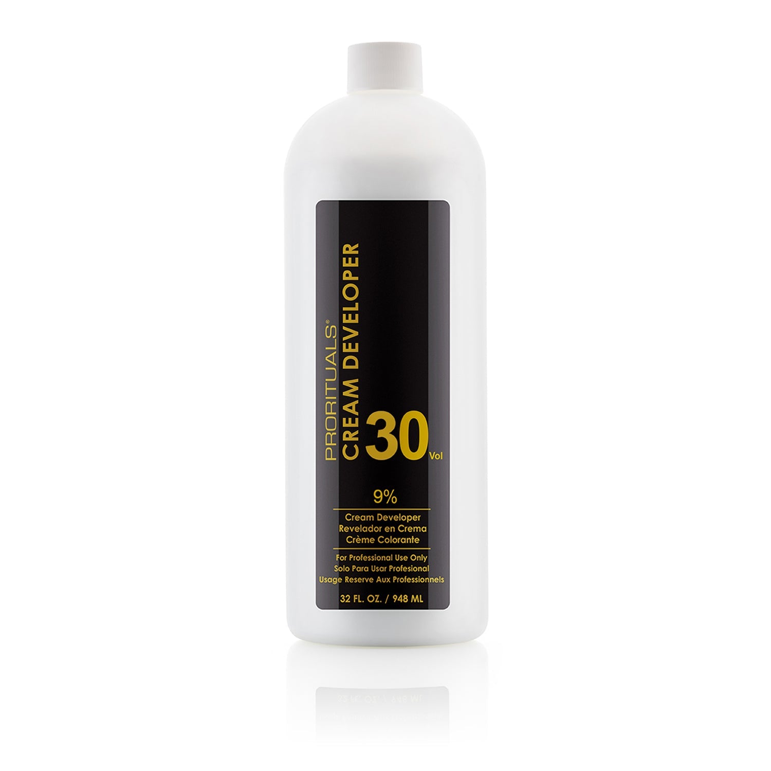 ProRituals Cream Developer 30 Vol (9%) for lightening and permanent color applications. Achieves brighter, more intense shades.